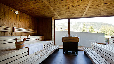 Saunas in your wellness hotel Minglers Sportalm in Kirchberg near Kitzbühel
