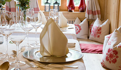 Toque-awarded restaurant in Minglers Sportalm in Kirchberg near Kitzbühel