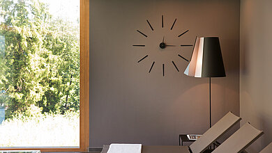 Wall clock in your wellness hotel Minglers Sportalm in Kirchberg near Kitzbühel