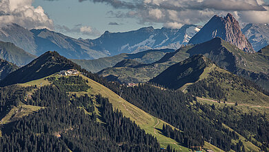 Mountain landscape in the summer in the Kitzbühel Alps in Tirol