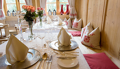 Toque-awarded restaurant in Minglers Sportalm in Kirchberg near Kitzbühel