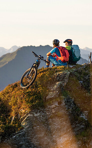 Mountain biking during a summer holiday in Kitzbühel