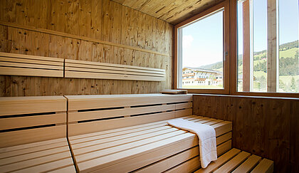 Saunas in your wellness hotel Minglers Sportalm in Kirchberg near Kitzbühel